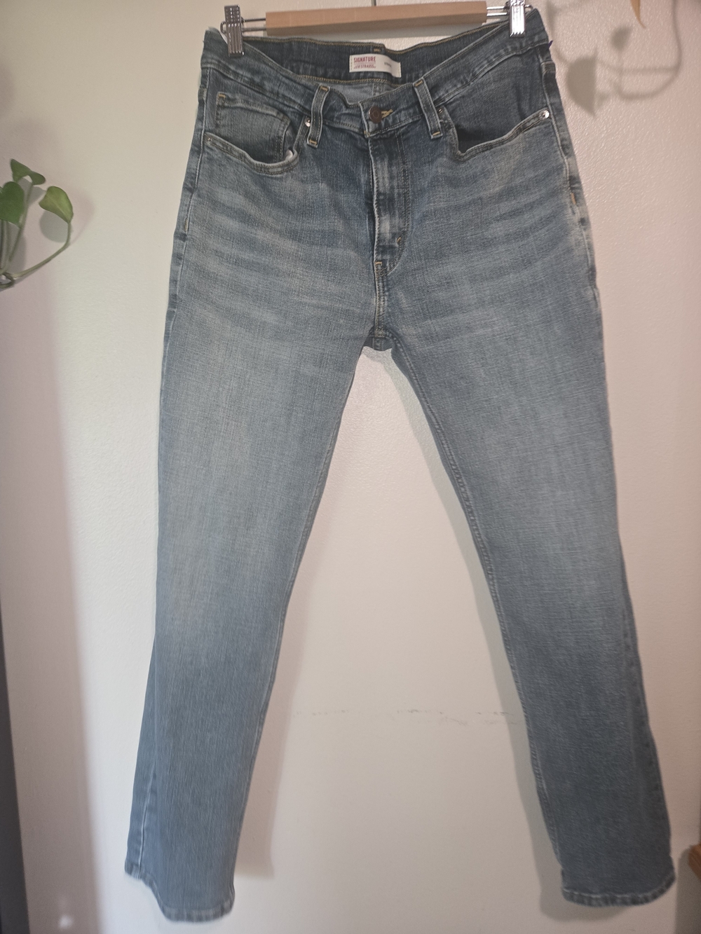 Signature Levi's W31 L30 Men's Straight Western Jeans Blue Denim